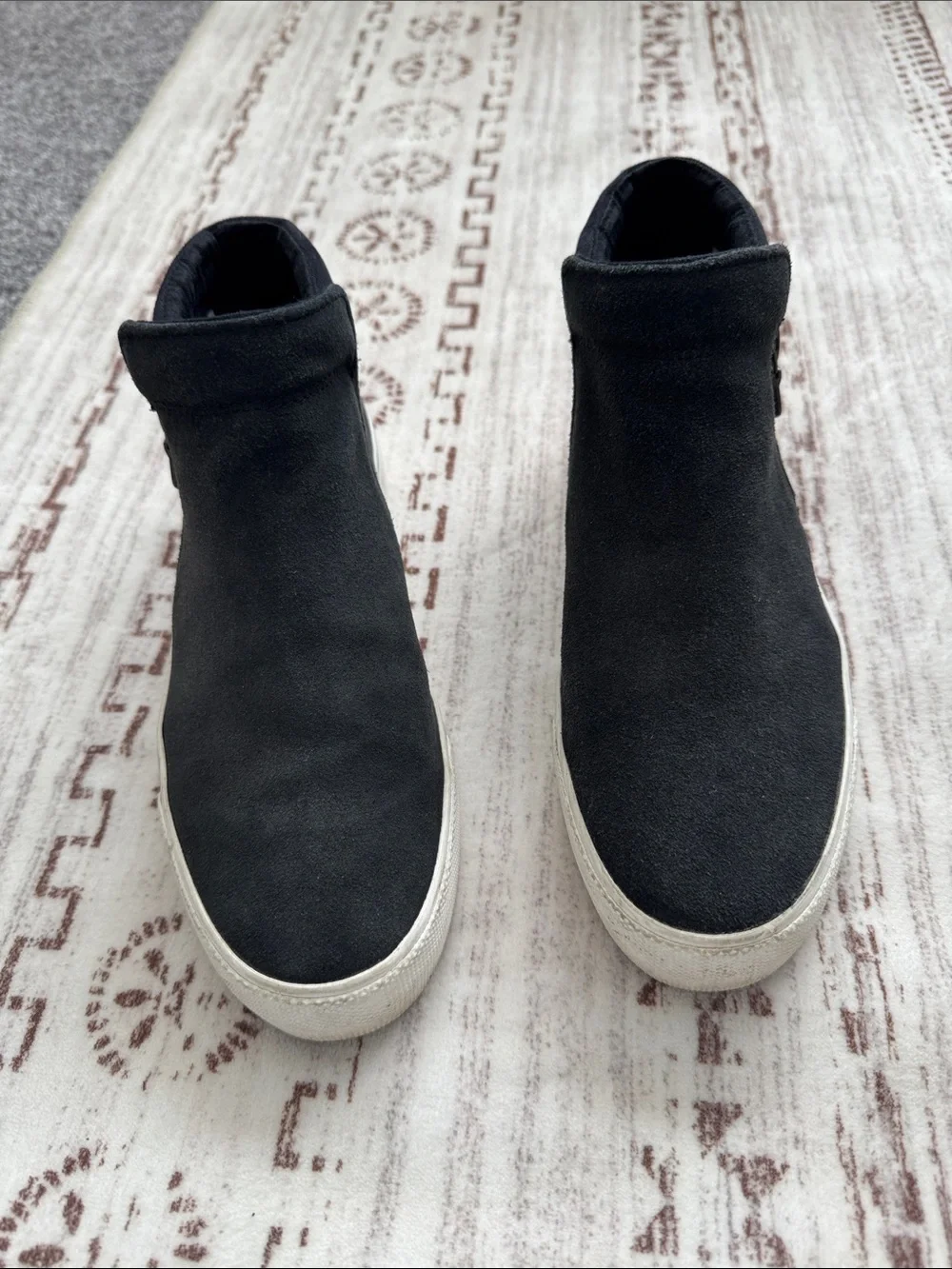 Keds Black High-Top Suede Platform Sneakers